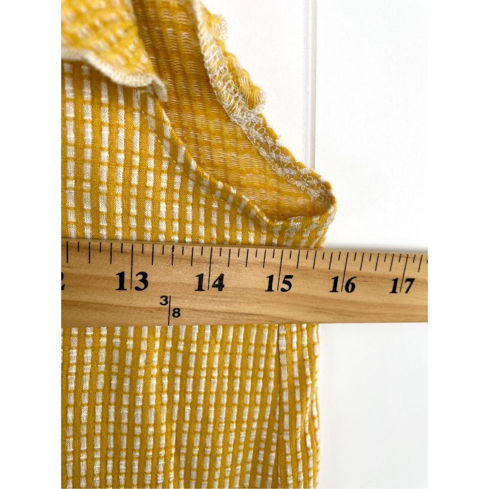 W5 Ribbed Flutter Sleeve Ruffle Collar‎ Blouse S - Picture 5 of 7